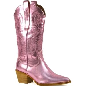 Pink Western-Style Women's Boots